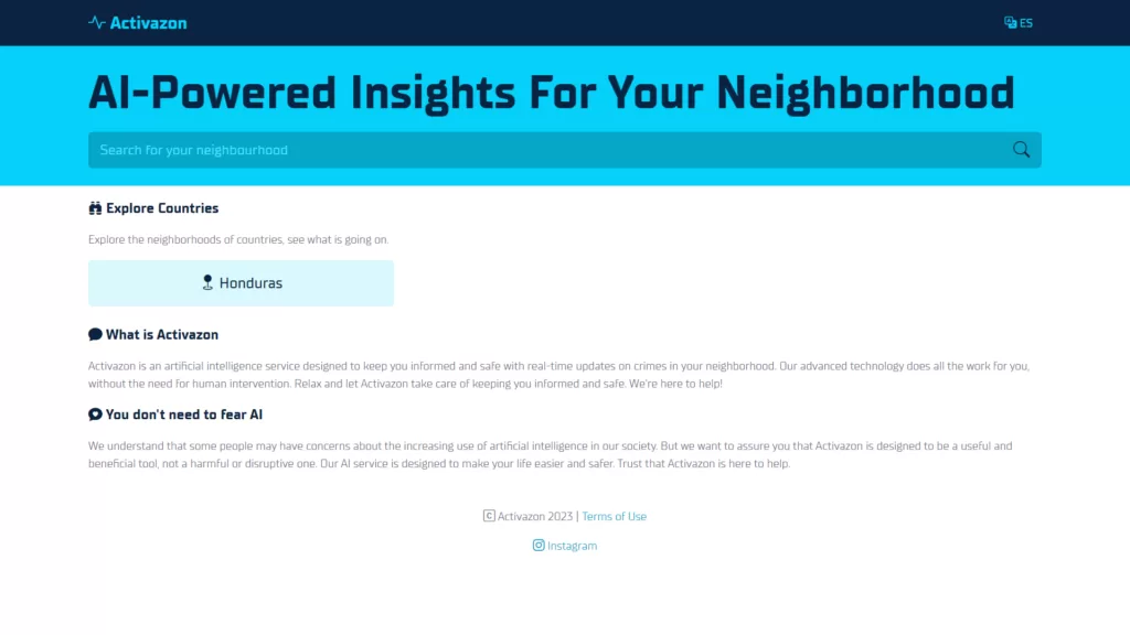 Activazon is crime report analytic service