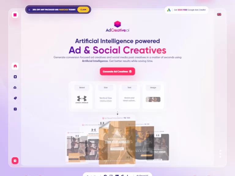 Generate conversion focused ad and social media post creatives in a matter of seconds. Get better results while saving time.-find-Free-AI-tools-Victrays.com_