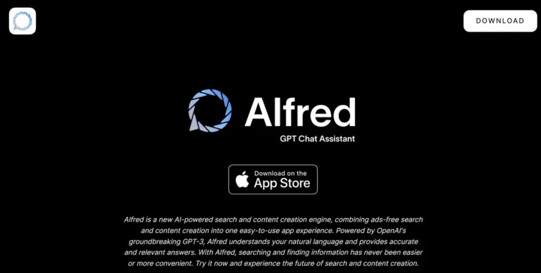Alfred is a GPT Chat Assistant for iOS. It is a new AI-powered search and content creation engine