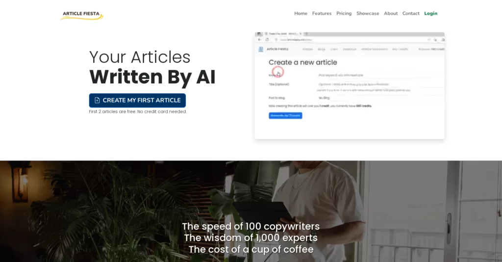 An AI writer to help you create articles for your website or blog. All you need to provide is your keyword