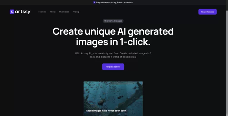 Create unlimited images in 1 click with Artssy AI and discover a world of possibilities. Stop paying for royaty free photos when you can create the perfect image instantly.-find-Free-AI-tools-Victrays.com_