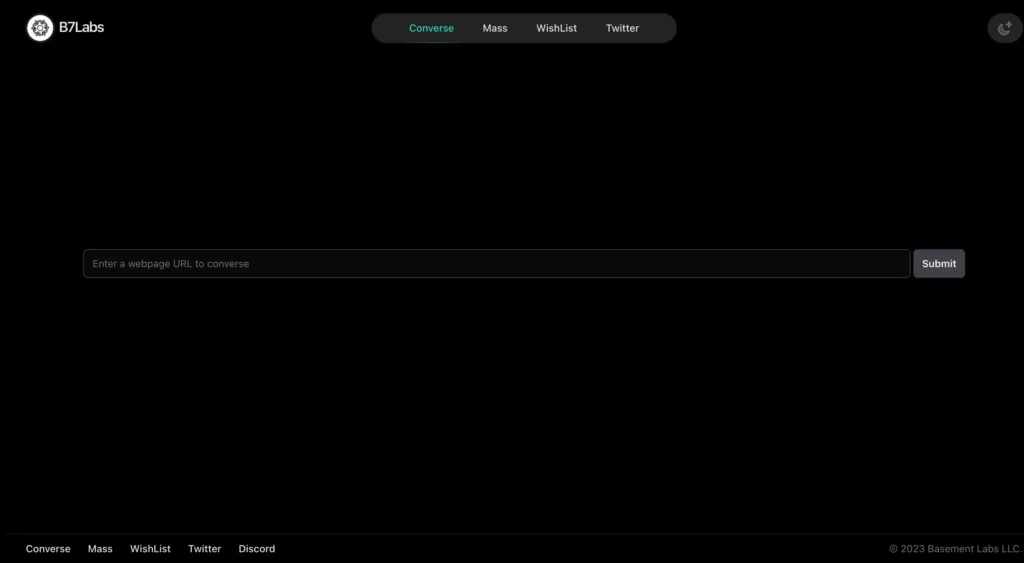 B7Labs Converse allows users to enter a webpage URL to generate a summary of the contents of the page.-find-Free-AI-tools-Victrays.com_