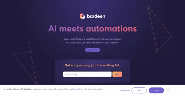 Bardeen uses AI to automate manual workflows