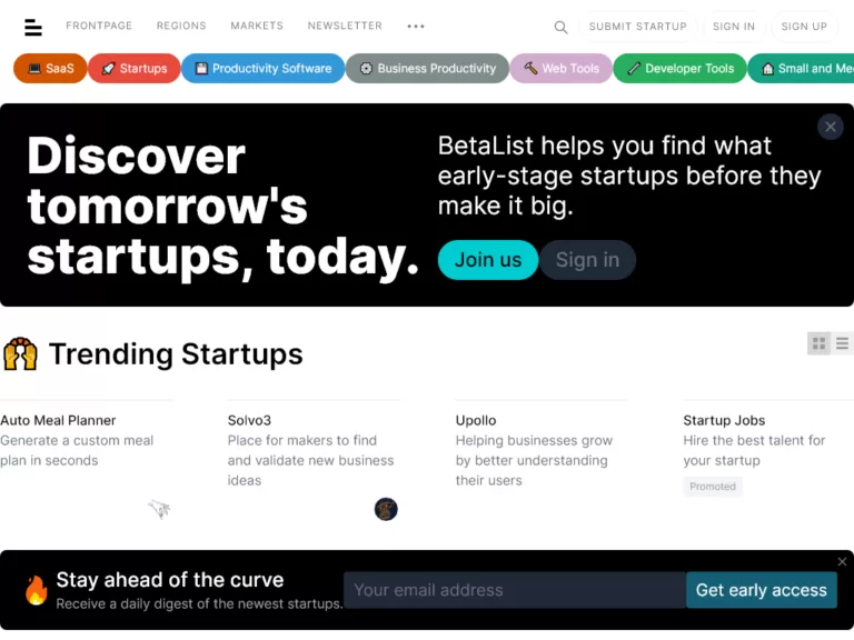 BetaList is a community of makers and early adopters showcasing their startups and exchanging feedback.-find-Free-AI-tools-Victrays.com_