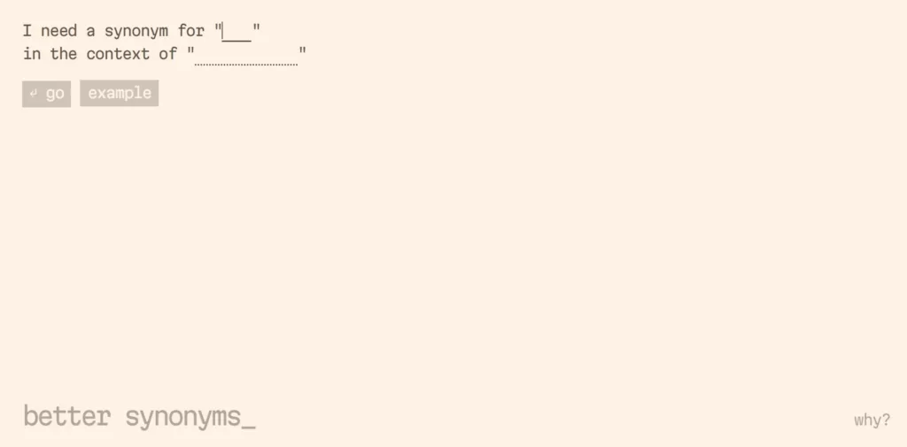 A convenient way to find better synonyms for words in a specific context. It enables you to search for synonyms that will fit more naturally in a sentence