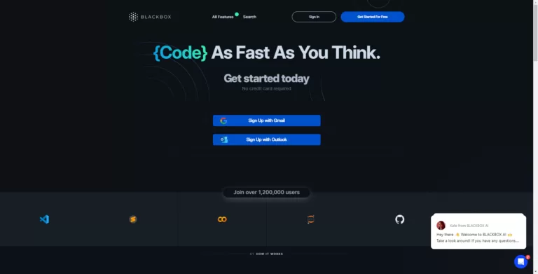 BlackBox AI is a AI powered coding assistant so you can code 10x faster. It enables you to turn any question into code and features like extract code from any video and code autocompletion.-find-Free-AI-tools-Victrays.com_