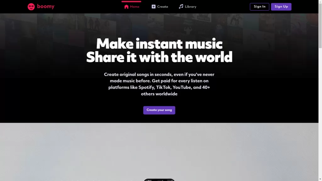 Make instant music and share it with the world. Create original songs in seconds