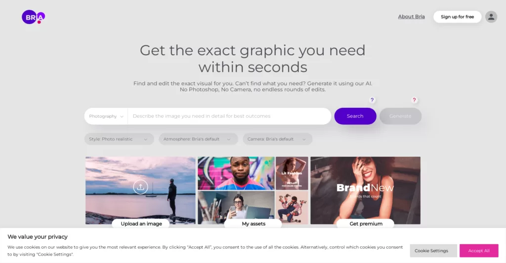 Integrate Bria’s AI-powered API to automate and scale the creation of video and images.-find-Free-AI-tools-Victrays.com_