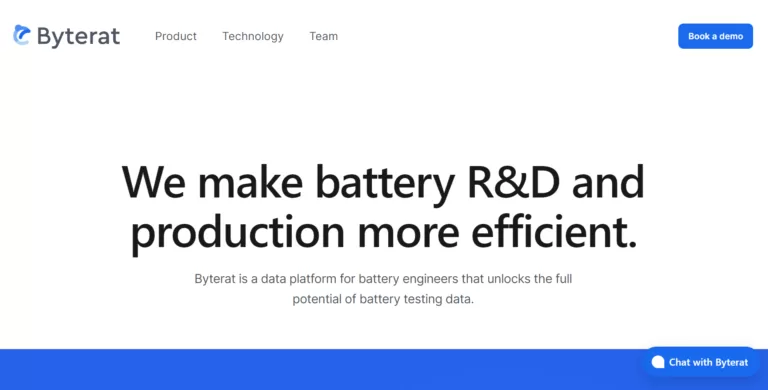 Byterat is a data platform for battery engineers that unlocks the full potential of battery testing data.-find-Free-AI-tools-Victrays.com_