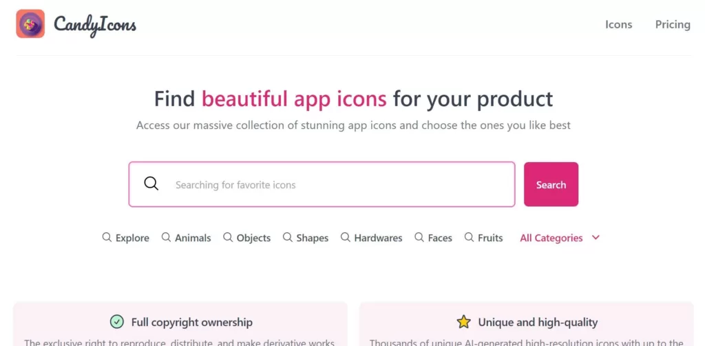 Find beautiful app icons for your product.