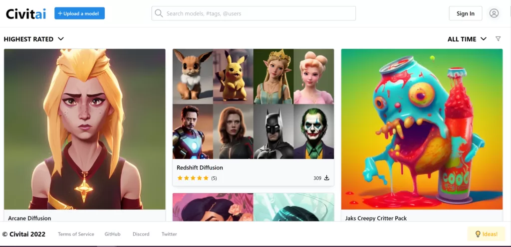 Civitai is the only Model-sharing hub for the AI art generation community! Free to use