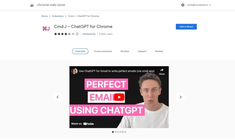 Supercharge your productivity by using ChatGPT on any tab without hassle of copy-pasting with our easy-to-use Chrome extension.