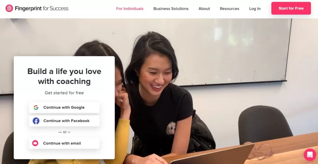 Coach Marlee by Fingerprint For Success is an AI coach that uses science-based coaching methods.