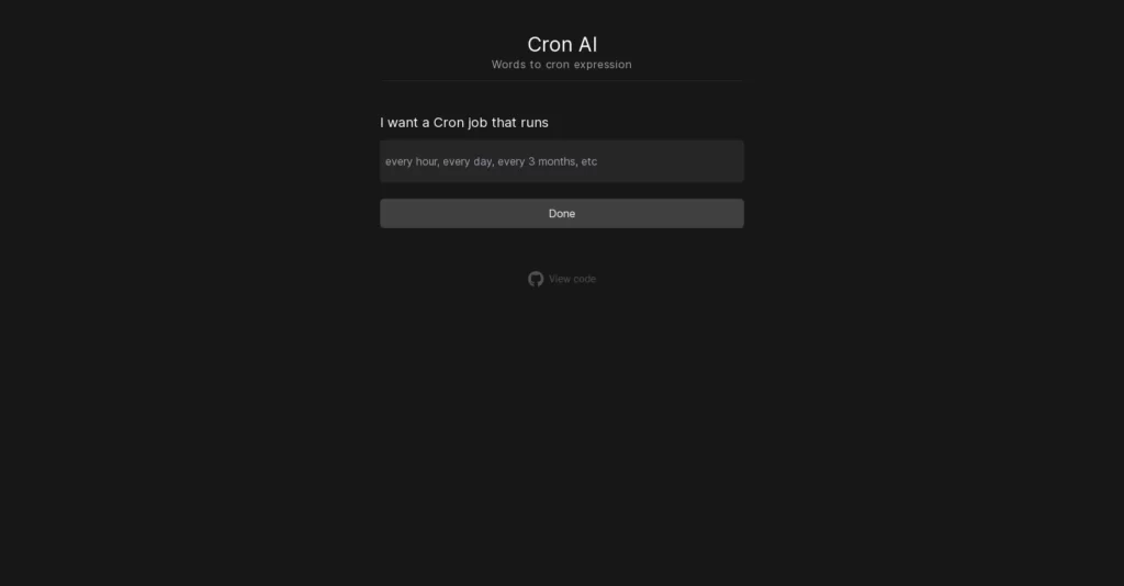 Generate cron jobs by just describing how often you want them to run.-find-Free-AI-tools-Victrays.com_