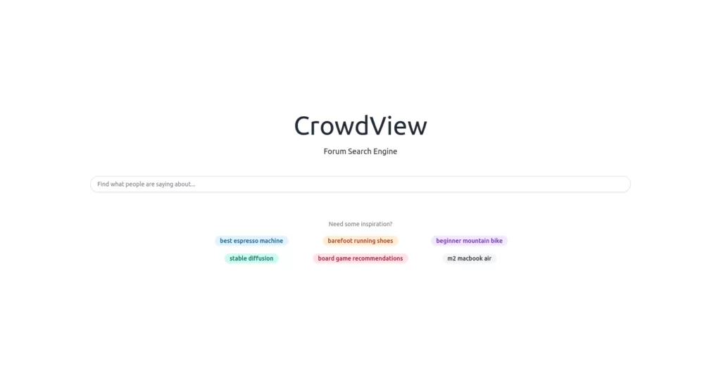 AI search engine that searches through various forums and communities such as Reddit