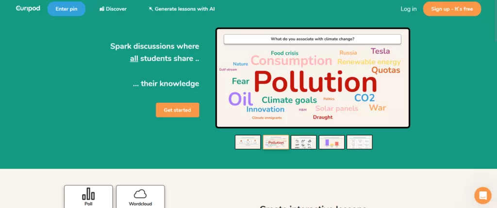 Create interactive lessons use polls