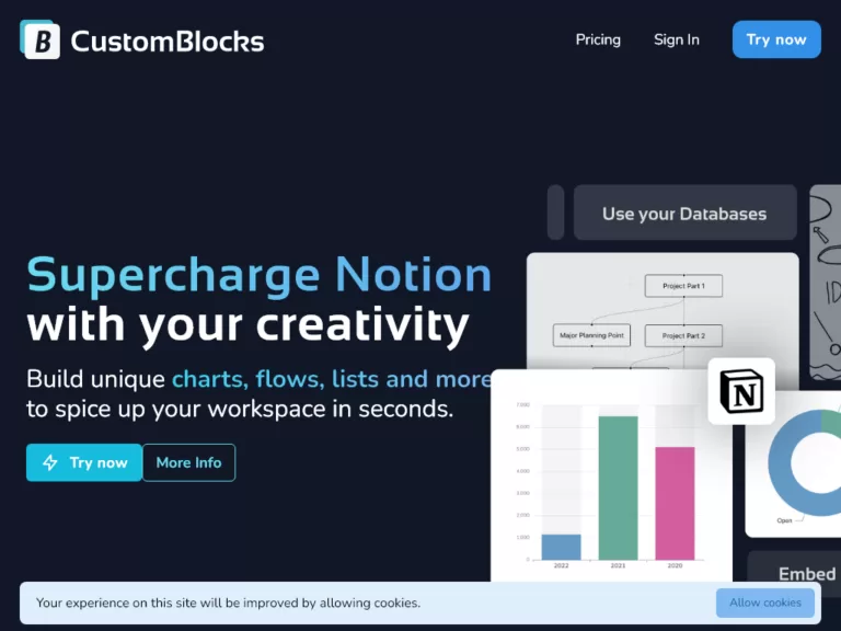 Connect databases and pages to create exceptional widgets and embed them in Notion.-find-Free-AI-tools-Victrays.com_