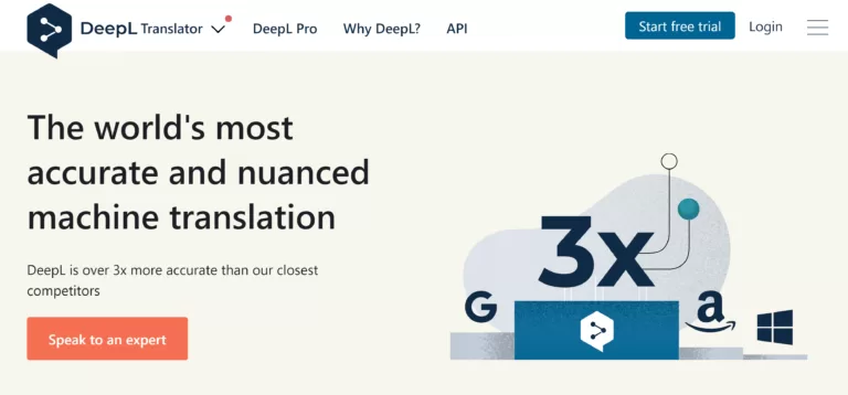 DeepL is the world's most accurate and nuanced machine translation. It is over 3x more accurate than its closest competitors by combining Advanced AI technology and unbeatable translation accuracy.-find-Free-AI-tools-Victrays.com_