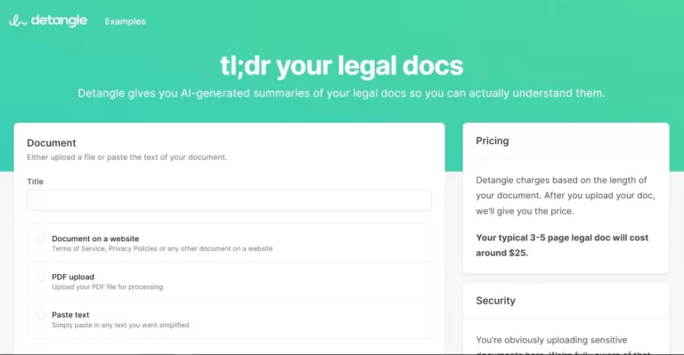 Detangle gives you AI-generated summaries of your legal docs so you can actually understand them.-find-Free-AI-tools-Victrays.com_