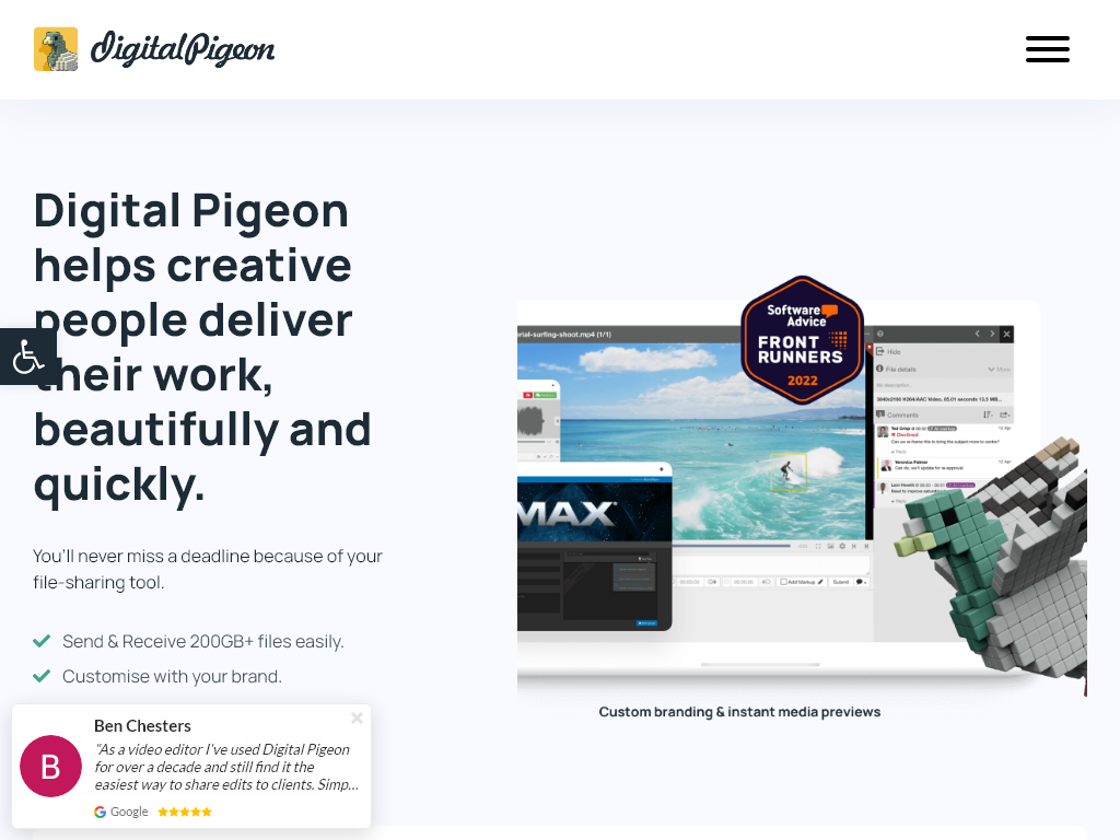 Digital Pigeon helps creative people deliver their work
