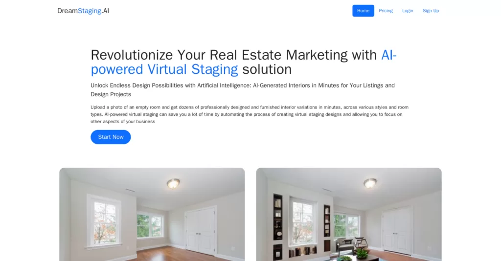 Unlock Endless Design Possibilities with Artificial Intelligence: AI-Generated Interiors in Minutes for Your Listings and Design Projects. Upload a photo of an empty room and get dozens of professionally designed and furnished interior variations in minutes