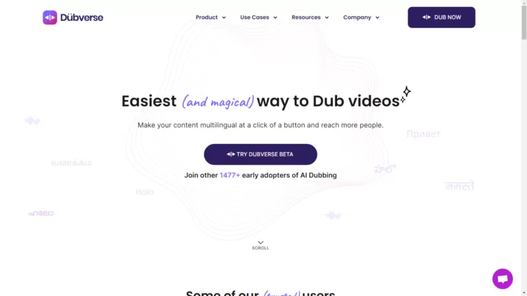 Easiest (and magical) way to Dub videos. Make your content multilingual at a click of a button and reach more people.-find-Free-AI-tools-Victrays.com_