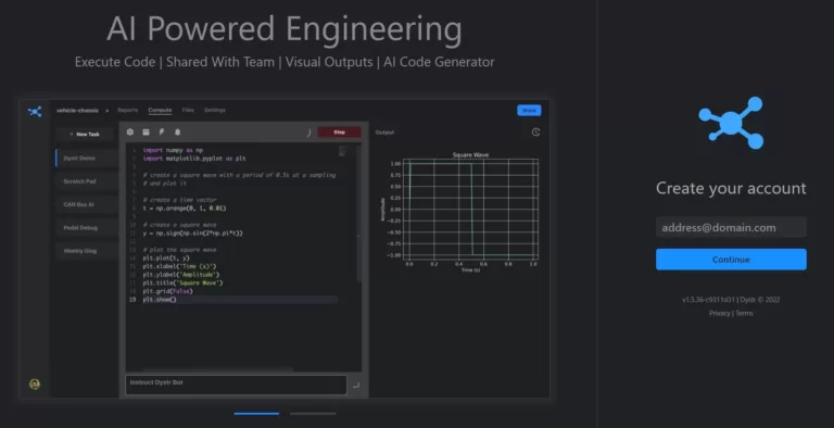 Dystr helps mechanical & electrical engineers write and run code in the cloud seamlessly without software experience. The product allows users to write and run code in cloud ready environments