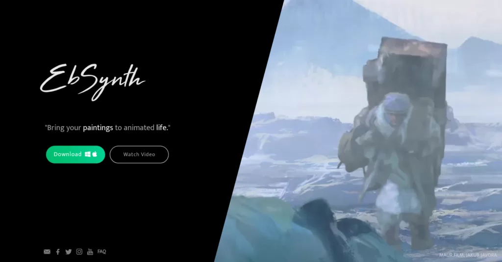 EbSynth is a free software app that allows you to animate existing footage using just a few styled keyframes. It is perfect for hand-drawn animations that typically would take a long time to animate.-find-Free-AI-tools-Victrays.com_