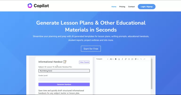 Streamline your planning and preparation with AI generated templates for lesson plans
