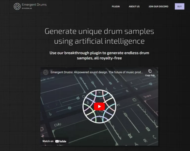 Generate unique drum samples using artificial intelligence. Use our breakthrough plugin to generate endless drum samples