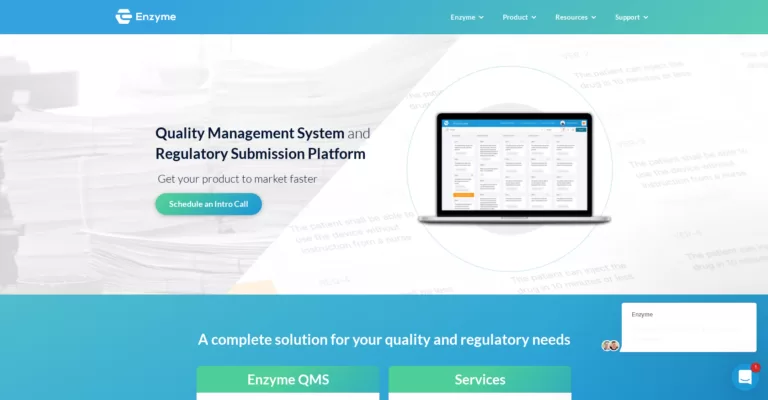 Enzyme QMS software includes modules for all stages of the product development life cycle from Design Control to CAPA. Our in-house experts are here to back you up! We can guide you through the quality challenges and regulatory submission process. Sign up for a Demo today.-find-Free-AI-tools-Victrays.com_