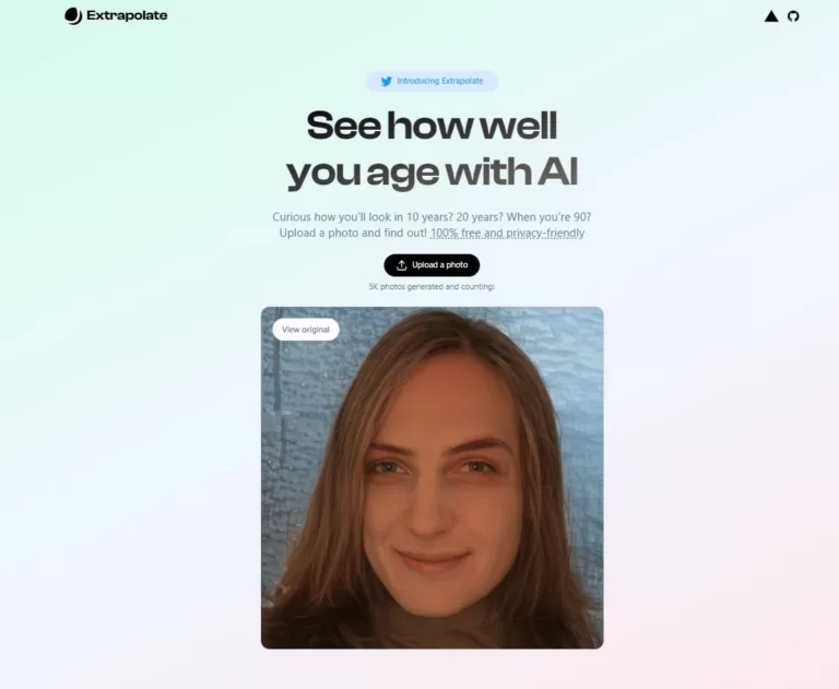 Extrapolate allows users to upload a photo and see what they may look like in the future. It has already generated over 5