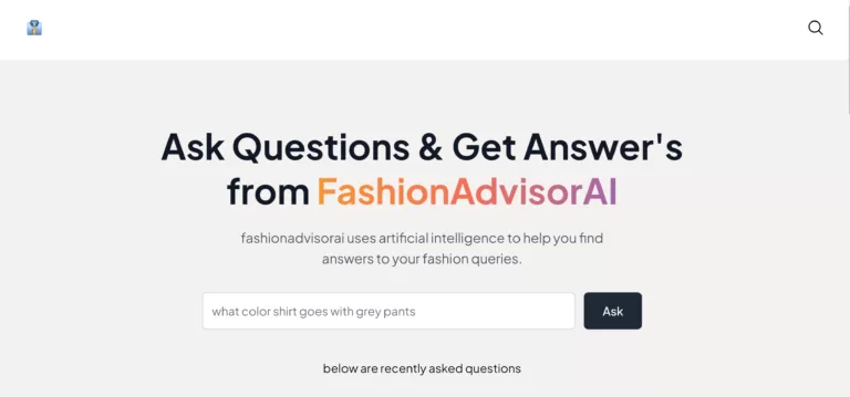 Ask Questions & Get Answers from FashionAdvisorAI. It uses artificial intelligence to help you find answers to your fashion queries. Use it to always dress your best.-find-Free-AI-tools-Victrays.com_