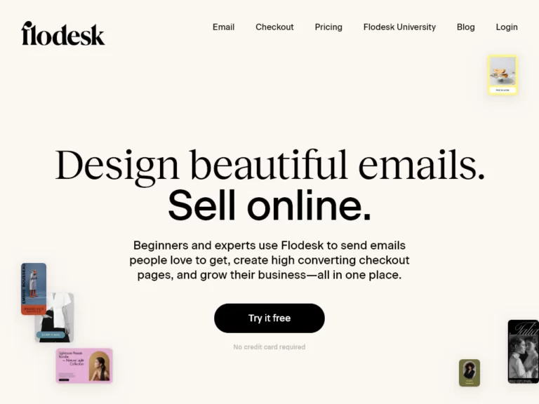 Beginners and experts use Flodesk to send emails people love to get