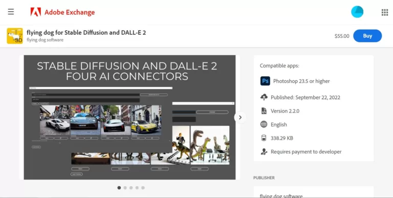 Add DALLE 2 and Stable Diffusion to Adobe Photoshop. Has several features like Text to Image