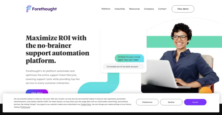 Forethought's AI platform automates and optimizes the entire support ticket lifecycle. Lowers support costs while providing top-tier service in every customer interaction.-find-Free-AI-tools-Victrays.com_