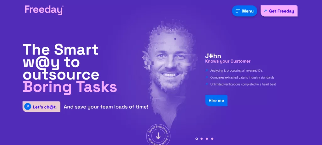 Europe’s leading digital staffing platform. The name Freeday comes from the idea that everyone should be free on Friday. It's an explanation with a wink