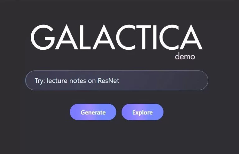 Galactica is an AI trained on humanity's scientific knowledge. You can use it as a new interface to access and manipulate what we know about the universe.-find-Free-AI-tools-Victrays.com_