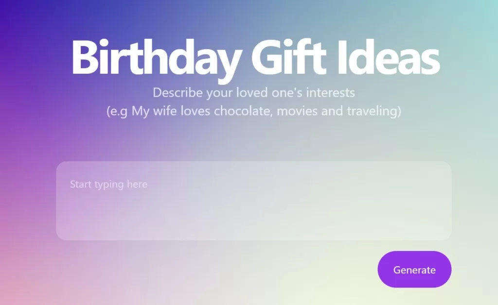 Genie is an AI-powered birthday gift ideas generator.