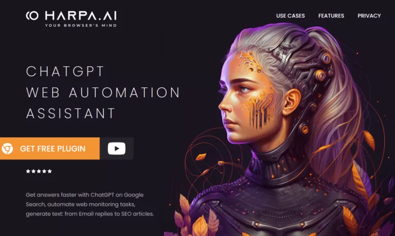 HARPA AI is a Chrome Extension and AI-powered NoCode RPA platform that saves time and money by automating tasks on the web for you.