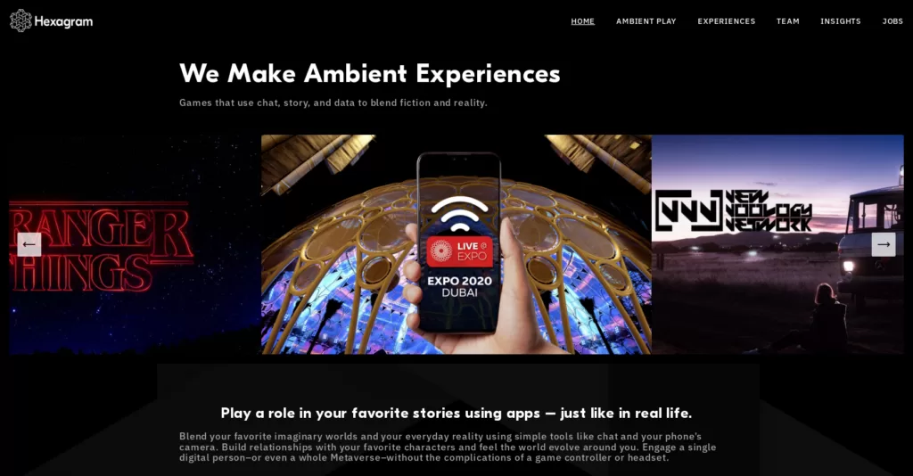 We Make Ambient Experiences using Artificial Intelligence. Games that use chat