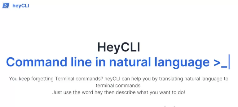heyCLI can help you by translating natural language to terminal commands.-find-Free-AI-tools-Victrays.com_