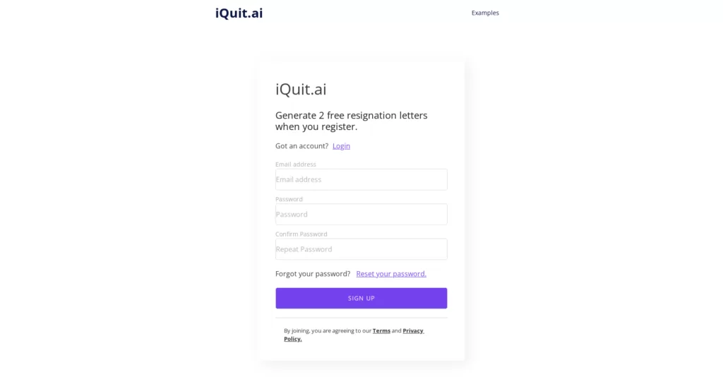 Generates resignation letters for you. They have several examples on their site as well.-find-Free-AI-tools-Victrays.com_
