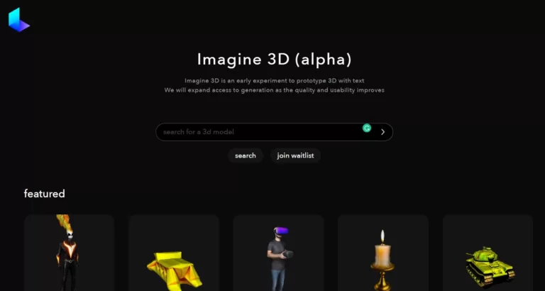 Imagine 3D is an early experiment to prototype 3D with text.