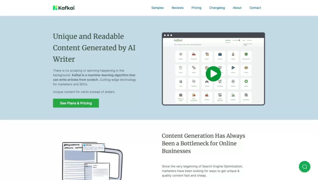 Kafkai is a machine-learning algorithm that can write articles from scratch. Cutting-edge technology for marketers and SEOs.-find-Free-AI-tools-Victrays.com_