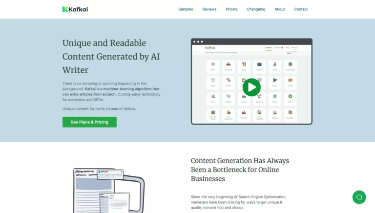 Kafkai is a machine-learning algorithm that can write articles from scratch. Cutting-edge technology for marketers and SEOs.-find-Free-AI-tools-Victrays.com_