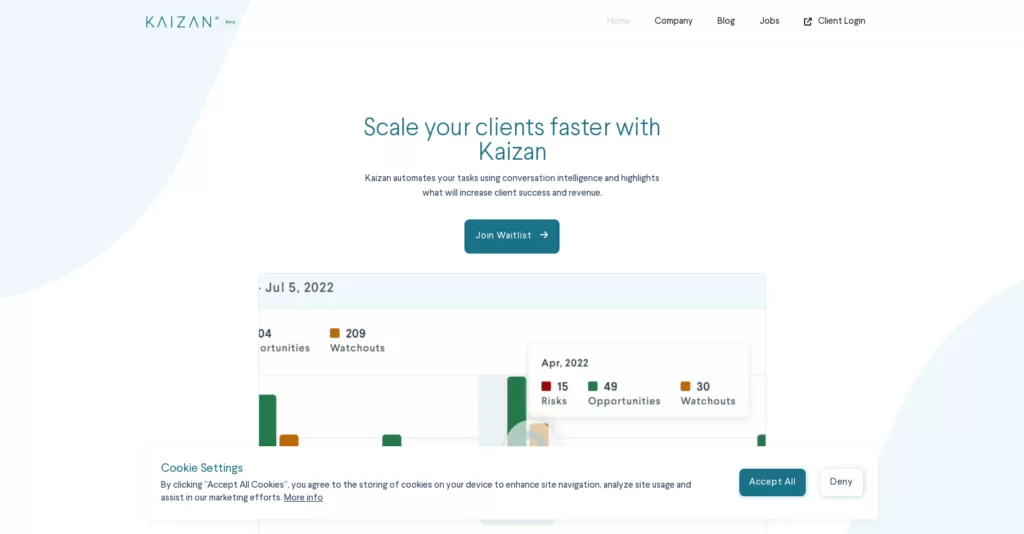 Kaizan is a Client Intelligence Platform for Client Success teams to retain and grow revenue-find-Free-AI-tools-Victrays.com_