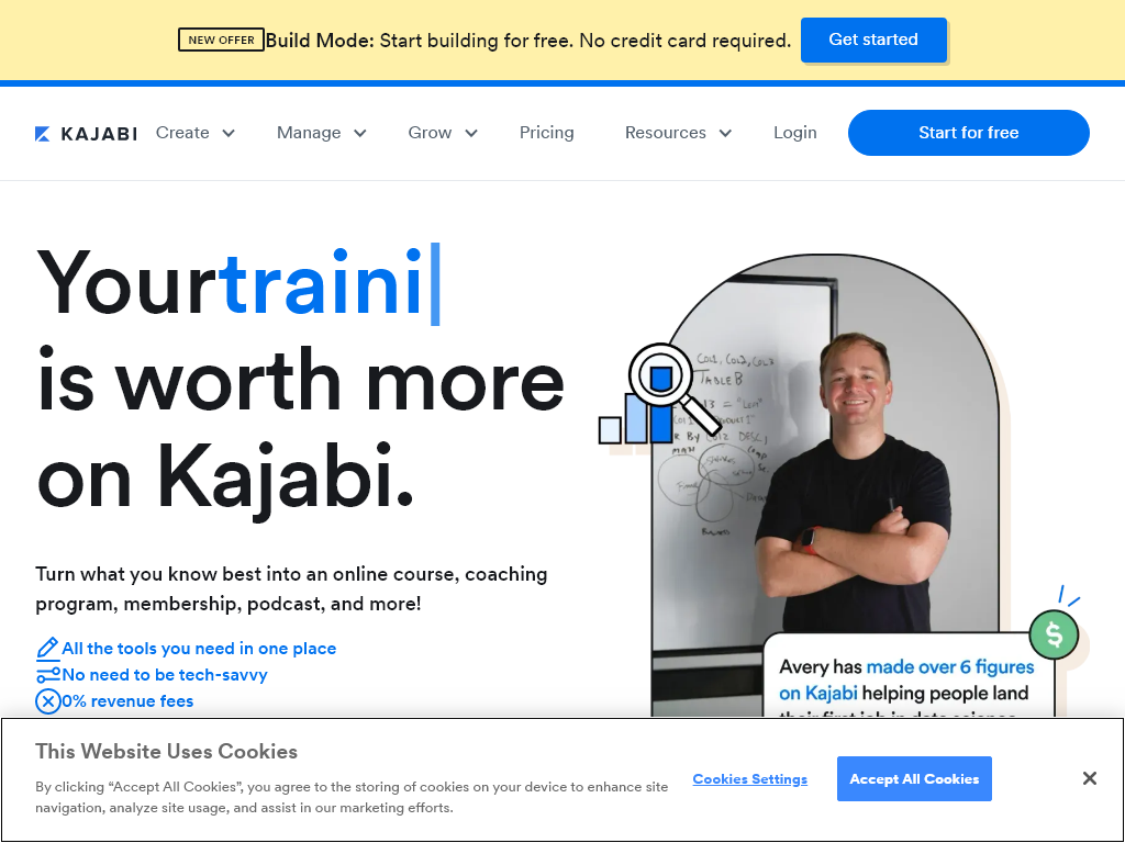 Join the Kajabi Creator Challenge and follow the proven path of creators who are using Kajabi to take back control.-find-Free-AI-tools-Victrays.com_