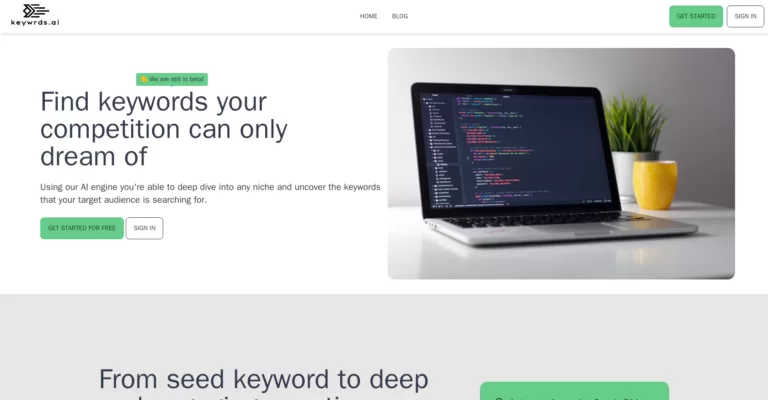 Keywrds.ai is a keyword research and content ideation tool utilizing GPT. Built to be able to find niche relevant keywords