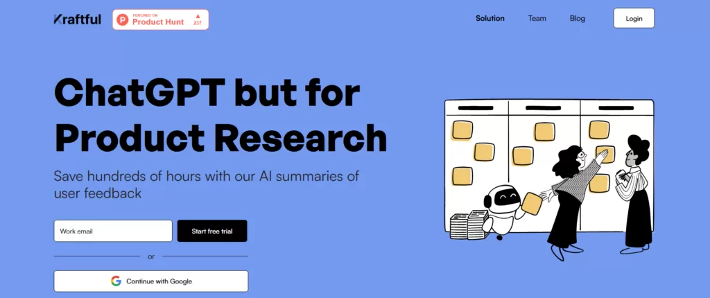 Kraftful helps you understand what users need to quickly get to product-market fit